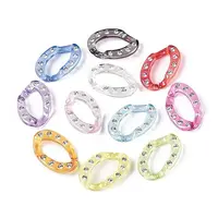 UV Plating Transparent Acrylic & Rhinestone Beads