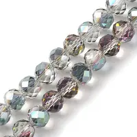 Half Golden Plated Electroplate Beads Strands