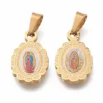 304 Stainless Steel Lady of Guadalupe Pendants