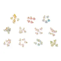 11Pcs Acrylic Flower Pendants