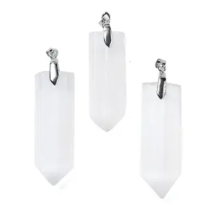Natural Selenite Big Pendants