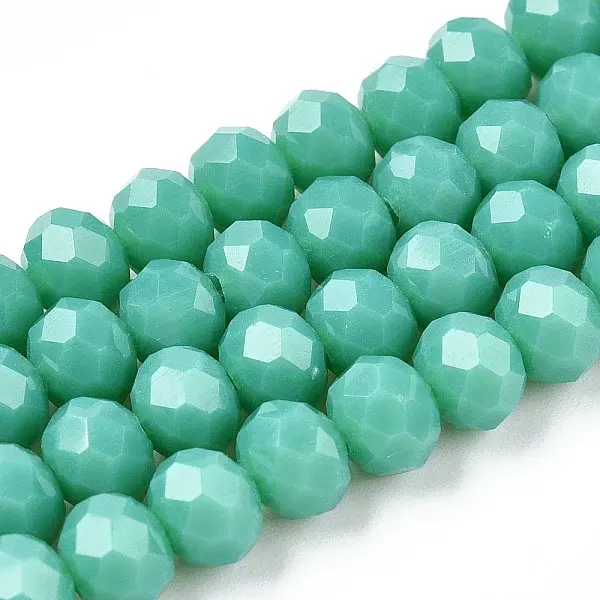Opaque Solid Color Glass Beads Strands
