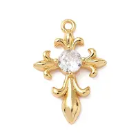 Brass Micro Pave Cubic Zirconia Pendants