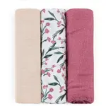 Petite&Mars Moussy látkové plienky Pink Meadow 68 x 68 cm 3 ks