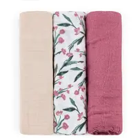 Petite&Mars Moussy látkové plienky Pink Meadow 68 x 68 cm 3 ks