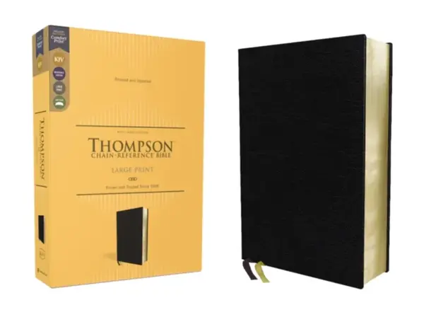 KJV, Thompson Chain-Reference Bible, Large Print, Bonded Leather, Black, Red Letter, Comfort Print