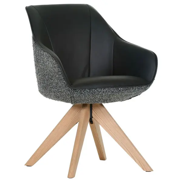 Landscape ŽIDLE S PODRUČKAMI, žinylka, vzhled kůže, antracitová, šedá, černá