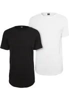 Tvarované dlouhé tričko 2-balení blk/wht