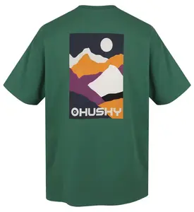 Husky Tee Panorama M L, green Pánské bavlněné triko