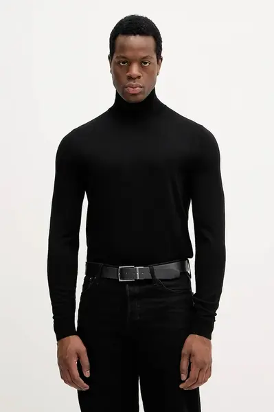 Sveter s prímesou hodvábu BOSS H-Helixon