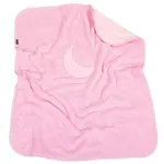 Mamo Tato Oboustranná chlupáčková dečka s vyšívkou 75 x 90 cm, Měsíček - růžová