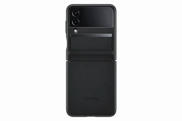 Kožený kryt EF-VF721LBE pro Samsung pro Galaxy Z Flip4, černá