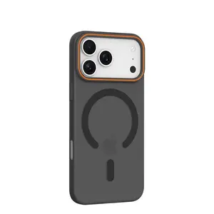 Zadní kryt Case GO ORANGE compatible with MagSafe pro Samsung Galaxy S25 FE, černá