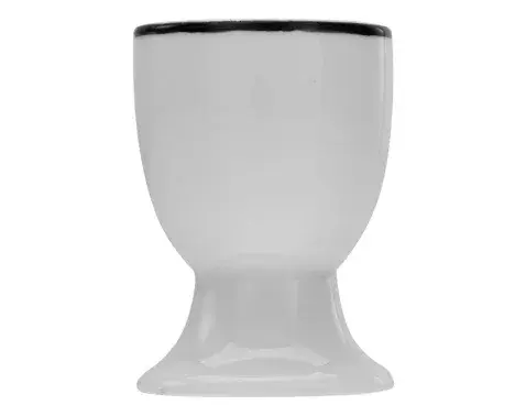 Kalíšek na vejce Luna Black Line, bílý