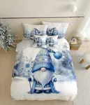 3D mikroflanelové povlečení BLUE GNOME bílé + povlak na polštářek 40x50 cm zdarma Rozměr povlečení: 70 x 90 cm | 140 x 200 cm