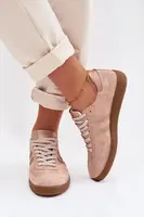 Zazoo N1068 semišové nízke tenisky ružové