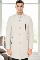PLT9386 DEWBERRY MEN'S COAT-PRINT LIGHT GREY