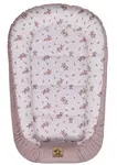 Baby Nellys Hnízdečko pro miminko Premium Flowers, oboustranné - pudrově růžová
