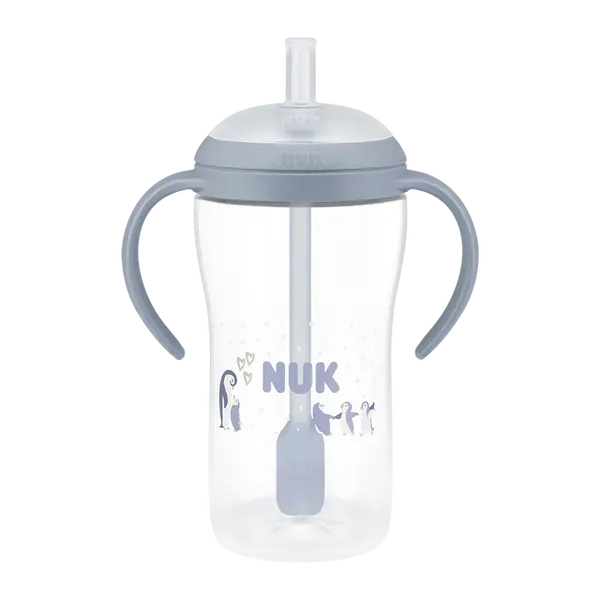 NUK flaša na uč. Perfect Match slamka PENGU 260 ml