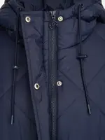 Tmavě modrý dámský prošívaný kabát ORSAY