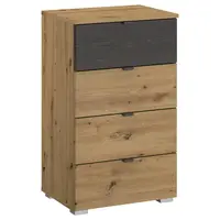 Rauch Möbel KOMODA, černá, dub artisan, 40/81/42 cm