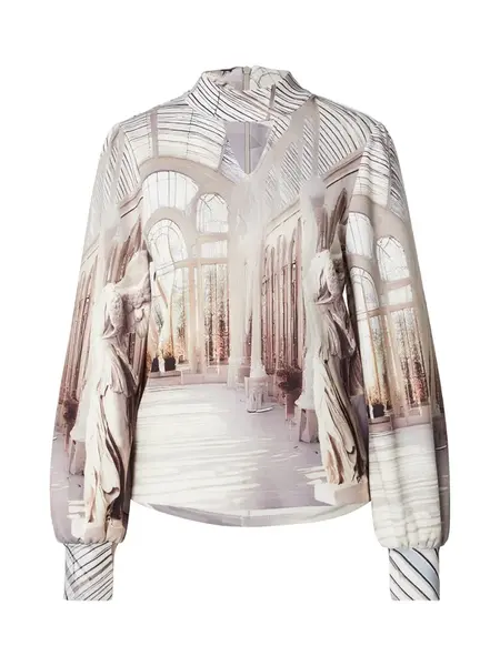 monari Blúzka  brokátová / sivá / čierna / biela