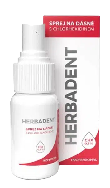 HERBADENT Professional sprej na dásně s chlorhex 25 ml