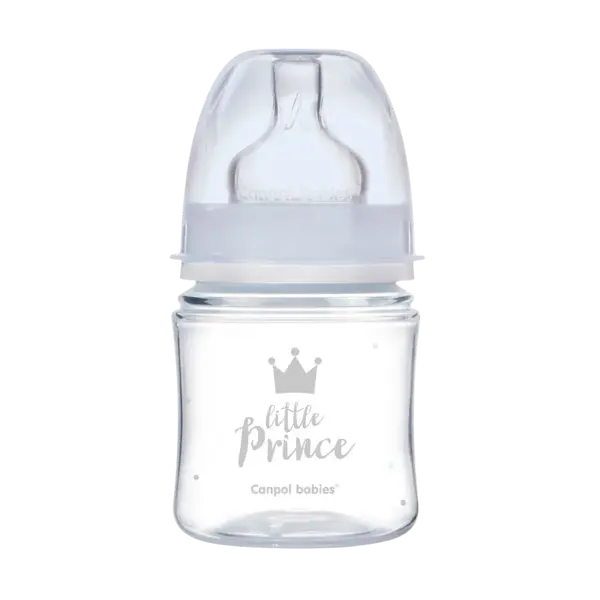 CANPOL BABIES Lahev se širokým hrdlem ROYAL BABY modrá 120 ml
