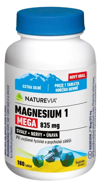 NATUREVIA Magnesium 1 Mega 835 g 180 tabliet