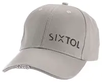 Kšiltovky s LED světlem 25 lm, nabíjeci USB, univerzální velikost - SIXTOL B-CAP Barva: šedá