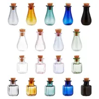 18Pcs 18 Colors Glass Cork Bottles Ornament