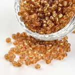 6/0 Round Hole Silver Lined Glass Bugle Beads