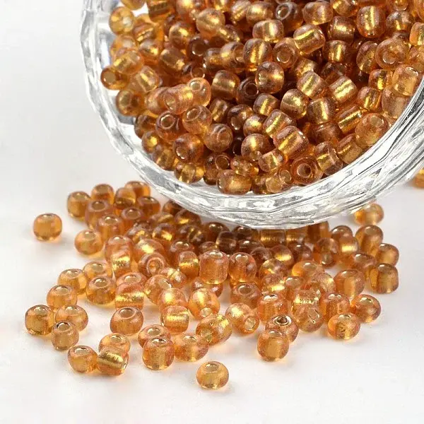 6/0 Round Hole Silver Lined Glass Bugle Beads