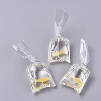 Goldfish Water Bag Resin Pendants