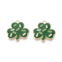 Saint Patrick's Day Alloy Enamel Pendants