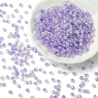 70G Transparent Spray Painted Glass Beads