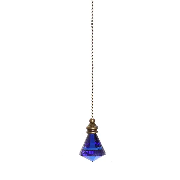 Pointed Glass Ceiling Fan Pull Chain Extenders