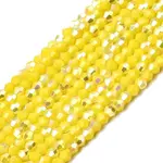 AB Color Plated Opaque Glass Beads Strands