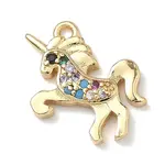 Brass Micro Pave Cubic Zirconia Pendants