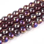 Electroplate Transparent Glass Beads Strands