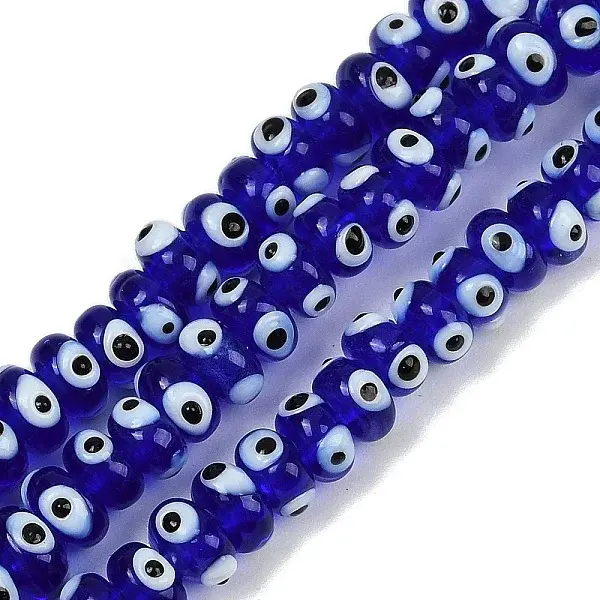 Handmade Evil Eye Lampwork Beads Strands