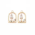 Brass Micro Pave Cubic Zirconia Pendants