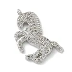Brass Micro Pave Cubic Zirconia Pendants