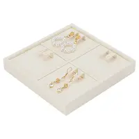 4-Slot Microfiber Earring Organizer Display Stands