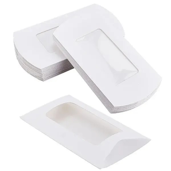 Paper Pillow Candy Boxes with Rectangle Visible Window