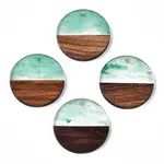 Transparent Resin & Walnut Wood Pendants