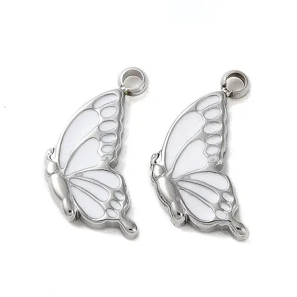 304 Stainless Steel with Enamel Charms