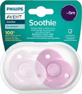 PHILIPS AVENT Cumlík Soothie 0-6m dievča 2 ks