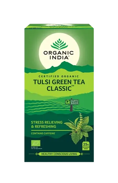 ORGANIC INDIA Tulsi se zeleným čajem BIO 25 x 1.74 g