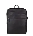 Kožený business batoh Burkely Roune - čierna